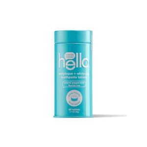 HELLO PEPPERMINT FLAVOR TRAVEL TOOTHPASTE TABLETS